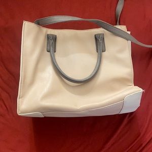 Pearl White and Beige Colored Purse (Nine West)